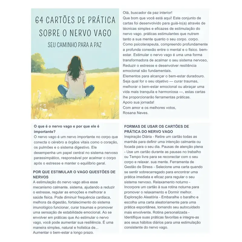 Baralho Nervo Vago — 64 Cartas Terapêuticas