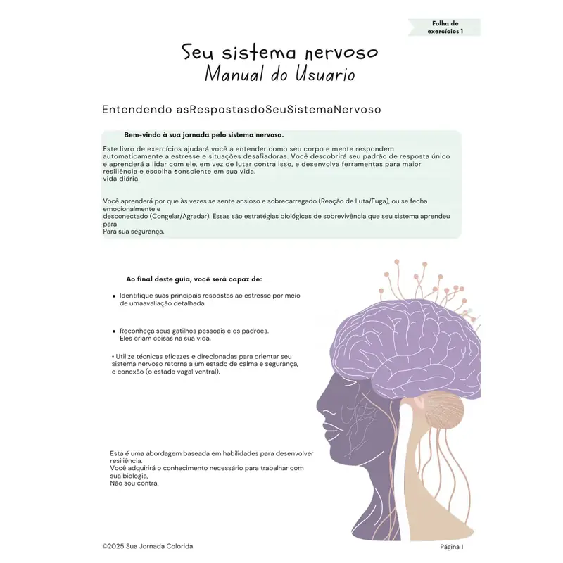 Atividade Entenda Seu Sistema Nervoso +58 Páginas