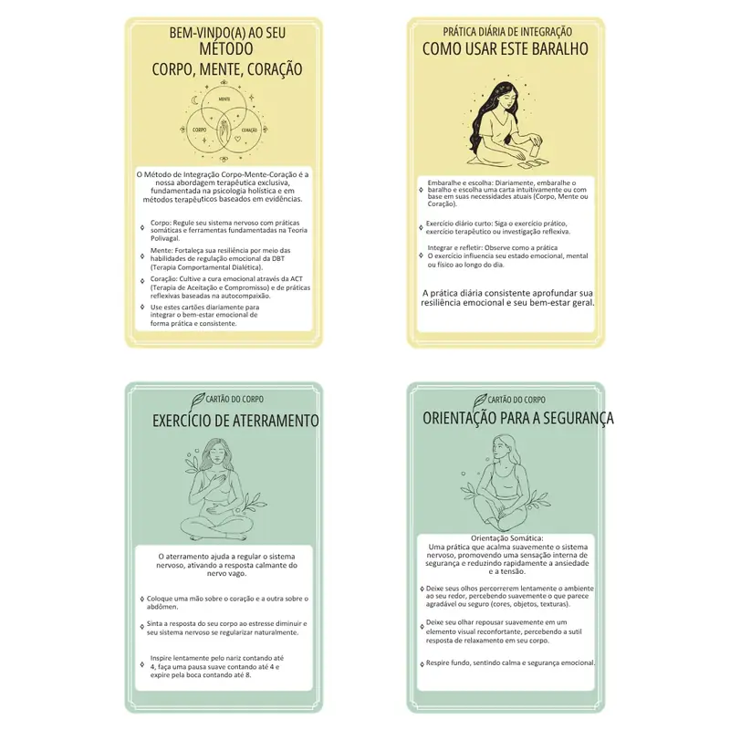 Cartas Corpo, Coração e Mente +40 Cartas